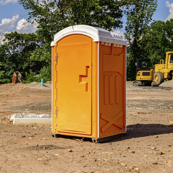 how often are the porta potties cleaned and serviced during a rental period in Wilcoe WV